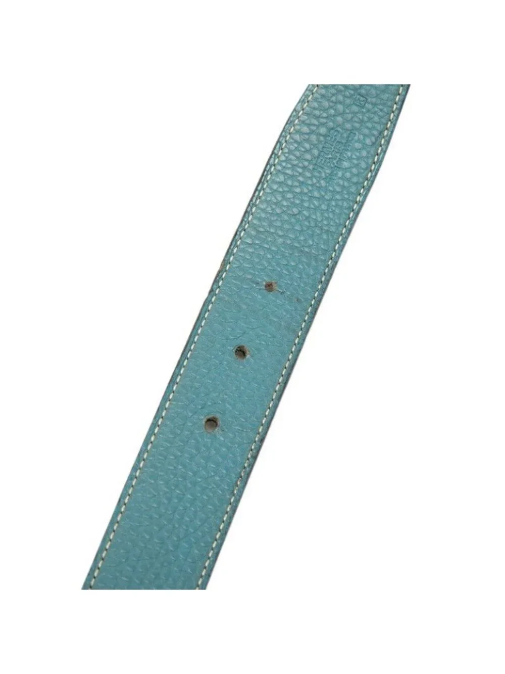 Hermes Plate Reversible 80 Black Blue Box Calf Togo Belt